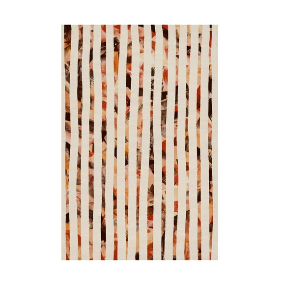 Canvas Wall Art - Treechild 'Beige Stripes Pattern' Wall Art for Living Room, Bedroom, or Office D?cor by Trademark Fine Art - 12 x 19 Inches