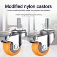 thumbnail image 4 of Heavy-duty transport castors with brake, 360 degree swivel, perfect for sma, 4 of 5