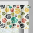 thumbnail image 5 of Ambesonne Dog Lover Valance & Curtain, Hand Drawn Paws, 55"x36", Multicolor, 5 of 7