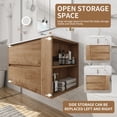 thumbnail image 5 of 30" Bathroom Vanity with Sink Set, Wall Mounted Floating Bathroom Vanities with Adjustable Shelf and Storage Drawers Vanity and Sink Combo, Bathroom Storage Combo Cabinet for Small Space, Natural, 5 of 9