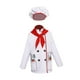 thumbnail image 3 of Conjunto de disfraz de chef Strade Fareast Limited para niños con gorro camiseta y bufanda roja, 3 of 8