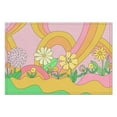 thumbnail image 2 of Placemats Set Of 4 Linen Machine Washable Table Placemats Cute Cartoon Blossom Flowers Dinner Mats for Outdoor Tables Desk Kitchen, 2 of 7