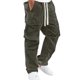 thumbnail image 1 of Pantalones cargo para hombre - Pantalones utilitarios para trabajo al aire libre - Poliéster, resistentes, múltiples bolsillos, tallas S-XXL, 1 of 5