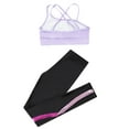 thumbnail image 4 of YIZYIF Girls 2Pcs Sports Suit Activewear Butterfly Print Cropped Tank Top Camisole with Pants Set for Gym Running Workout, 4 of 7