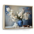 thumbnail image 2 of Designart "Still Life With Iris Bouquet In A Vase" Irises Floater Framed Canvas Art Print, 2 of 5