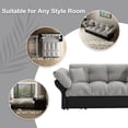 thumbnail image 5 of Firscook74.8" Gray Queen Sleep Sofa,3 In 1 Convertible Couch Bed with Storage, Perfect for Living Rooms,Gray, 5 of 8