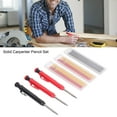 thumbnail image 4 of Solid Carpenter Pencil Set , Deep Hole Mechanical Pencil Solid Carpenter Pencil Refills with Refill Long Nosed Deep Hole Mechanical Marker Marking Tool, 4 of 9