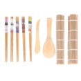 thumbnail image 1 of Kit de fabrication de sushis, tapis à rouler en bambou, baguettes, ensemble de fabrication de sushis, cadeau pour débutants, 1 of 4