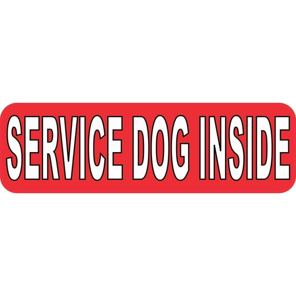10in x 3in Service Dog Inside Sticker