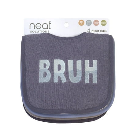 Neat Solutions Infant Boy Attitude Saying 4 Pack Bib