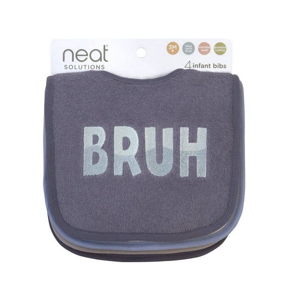Neat Solutions Infant Boy Attitude Saying 4 Pack Bib