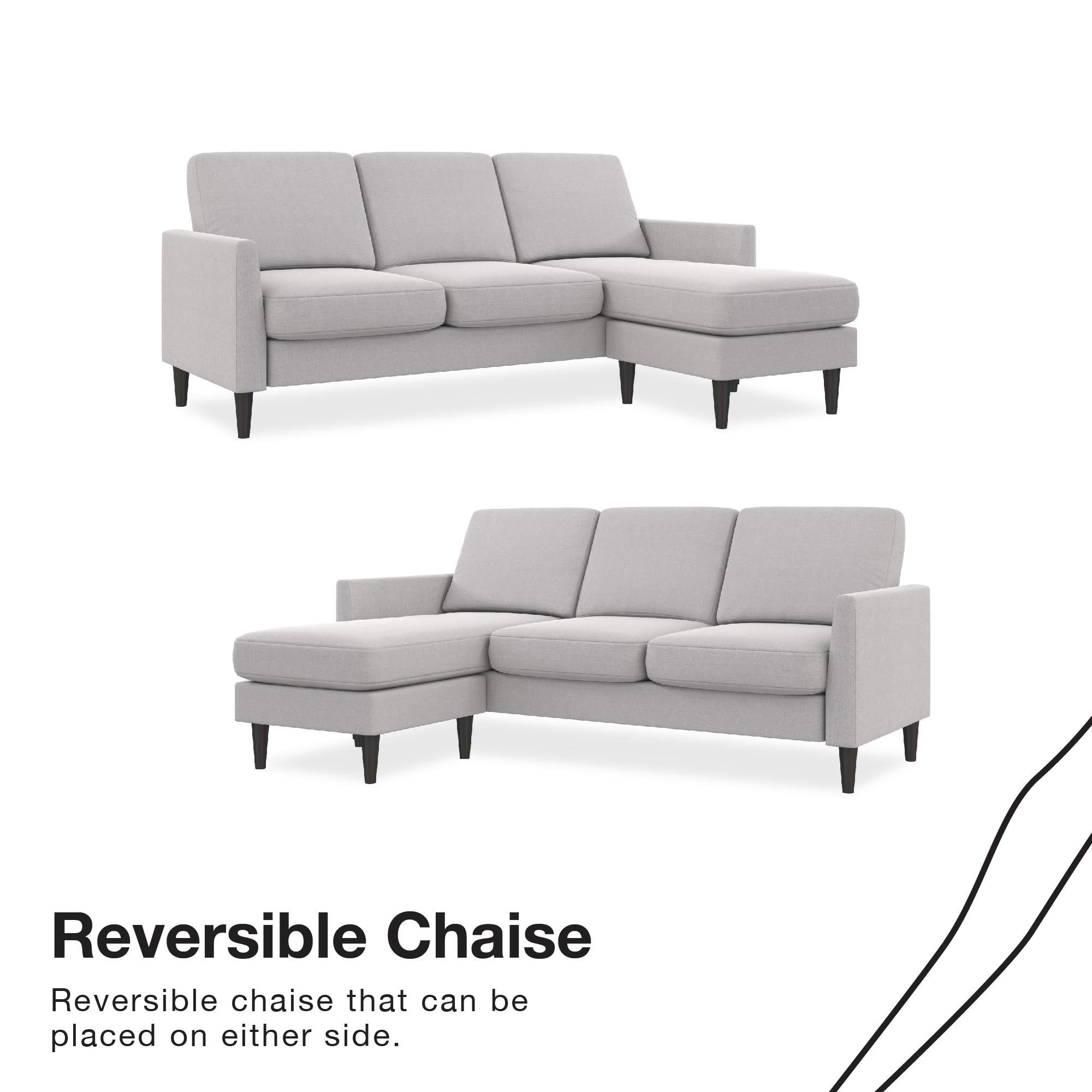 Mr. Kate Winston Reversible Sofa Sectional, Light Gray Linen