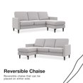 Mr. Kate Winston Reversible Sofa Sectional, Light Gray Linen
