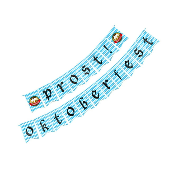 Minkissy 1Set Oktoberfest Bunting Party Decoration Hanging Banner Assorted Color Paper Material