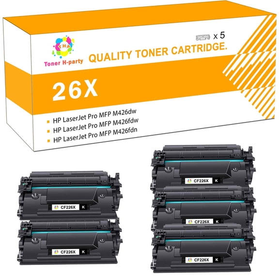 Colorich 9000 Pages High Yield CF226X 26x toner Compatible Toner Cartridge for HP LaserJet Pro MFP M426dw M426fdn M402n M402d Printer (Black，5 Pack，Jumbo)