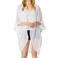 thumbnail image 4 of Cizayoi Women's Beach Kimono Sheer Chiffon Cover Ups Casual Loose Open Front Cardigan Tops, 4 of 10
