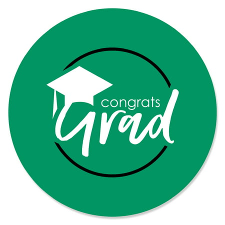 Green Grad - Best is Yet to Come - Green Graduation Party Circle Sticker Labels - 24 (Best Cycle Front Light)