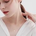 thumbnail image 5 of 14K Solid Gold Moissanite Necklace for Women 1 CT Lab Diamond Pendant Round Moissanite Jewelry Diamond Necklace for Mother Wife Gold Jewelry Gifts for Her, 5 of 6