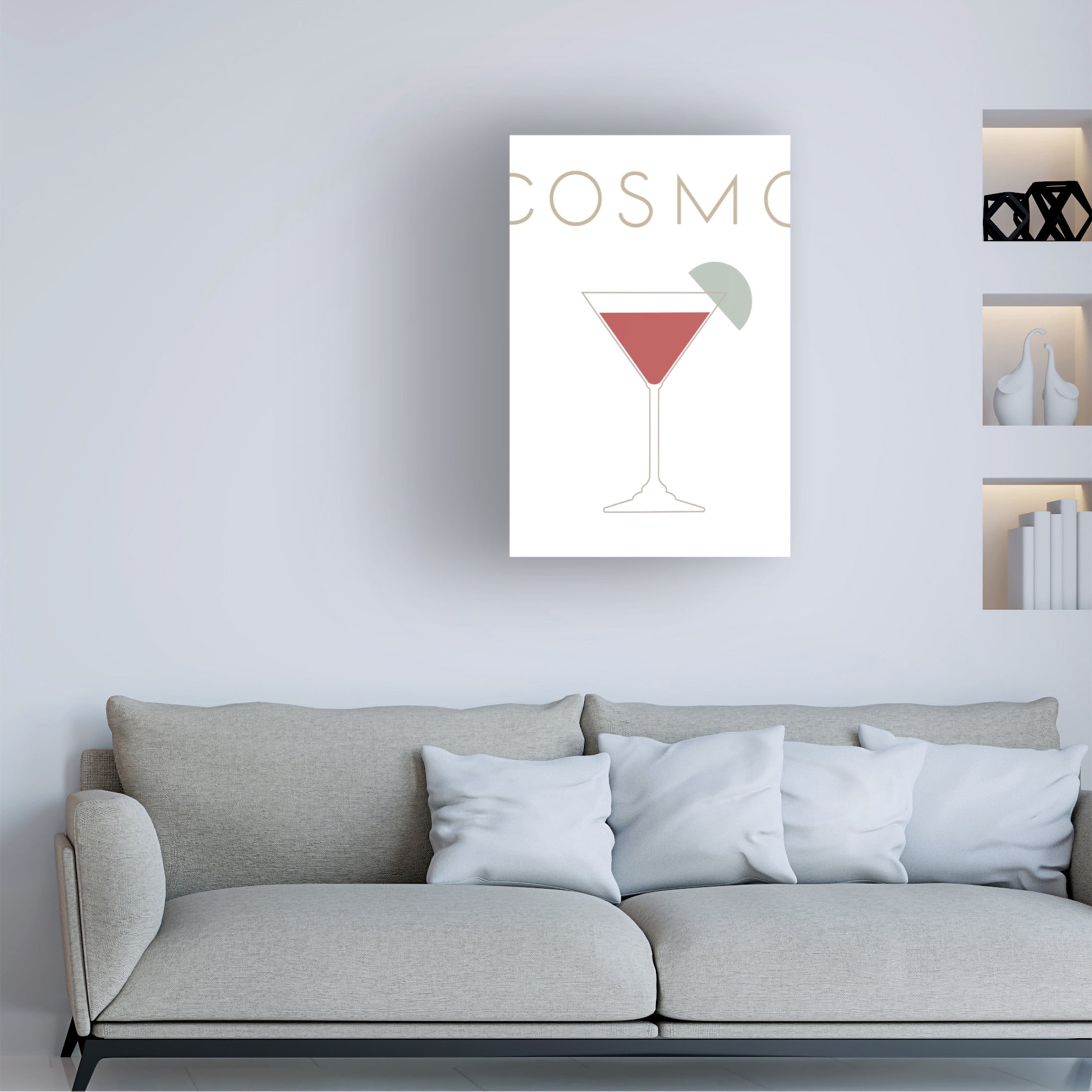 Canvas Wall Art - Pictufy Studio Ii 'Cosmopolitan' Wall Art for Living Room, Bedroom, or Office Décor by Trademark Fine Art - 30 x 47 Inches