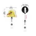 thumbnail image 3 of WIRESTER Set 2pcs Design Acrylic Key Card Holder Belt Clip Reel Id Badge Retractable - Baby Pig Duck, 3 of 6