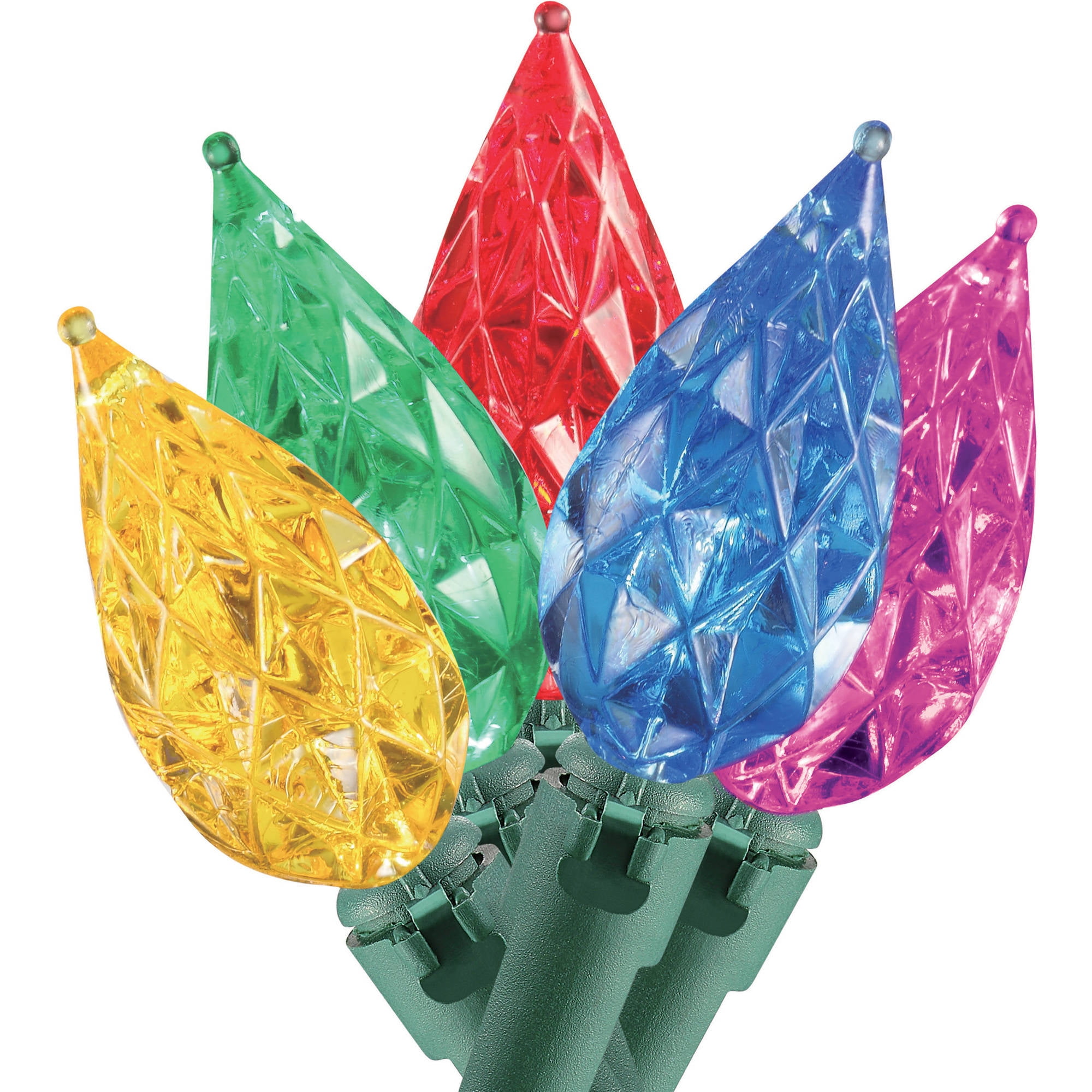 Holiday Time 60 Count LED Teardrop C6 Light Set Cool White by Holiday Time