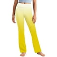 thumbnail image 2 of Odeerbi 2-13 Años Niñas Pierna Ancha Pantalones Yoga Gradiente Workout Danza Deportes Atlético Pantalones Elasticidad Lindo Alta Cintura Pantalones Pierna Recta, 2 of 9