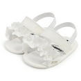 thumbnail image 2 of LUOGENLI Slippers Girls Slippers Size 5-6 Youth Girls Tassel Sandals Flowers Soft Sole Toddler Shoes Sandals Princess Shoes Open Toe Sandals Soft Sole Princess Toddler Shoes Sandals White 12, 2 of 5
