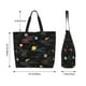 thumbnail image 5 of Fotbe Galaxy Bolsa Tote Estética de Lona con Estampado para Mujer - Bolsa Reutilizable de Hombro Casual para Vacaciones, Compras, Trabajo y Gimnasio, 5 of 8