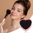 thumbnail image 6 of Unique Bargains 1 Pc Portable Heart Makeup Sponge Brush Cleaner Pink, 6 of 6