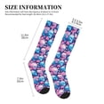 thumbnail image 5 of Bixox Blue Flower Skull Print Compression Socks,Compression Socks Women & Men Circulation for Medical,Running,Athletic, 5 of 7