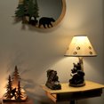thumbnail image 4 of Zeckos Black Bear Reading to Curious Cubs Table Lamp w/Paw Print Shade, 4 of 7
