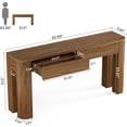 thumbnail image 4 of Finmind 63" Console Table with 2 Drawers, Narrow Farmhouse Sofa Table with Storage for Entryway, Hallway, 4 of 8