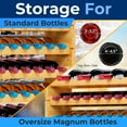 thumbnail image 5 of NutriChef Bamboo Stackable Wine Rack, 12-Tier 108 Bottle Capacity Free Standing Floor, No Tools Assembly, Modular Storage Display Shelf for Kitchen and Cellar 33.5" x 10" x 62.75", 5 of 8