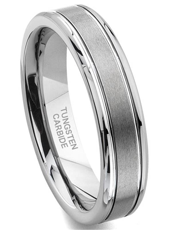 Details about   Dome Black Tungsten Wedding Band 6mm Tungsten Carbide Ring Comfort Fit Band 