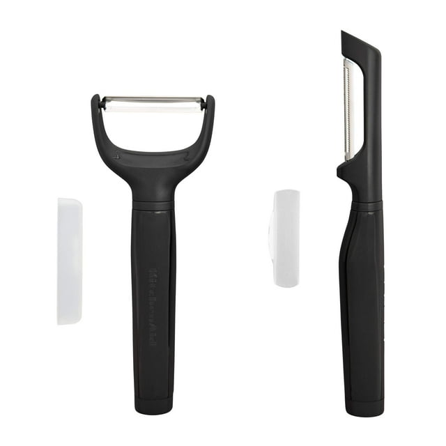 Juego de peladores KitchenAid Universal, juego de 2 unidades, color negro