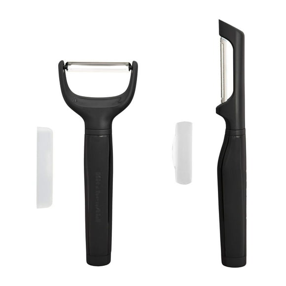 Juego de peladores KitchenAid Universal, juego de 2 unidades, color negro