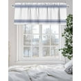 thumbnail image 5 of Farmhouse Blue Valances for Windows Stripes Decoration Valance Rod Pocket Light Filtering Short Window Treatments Curtains for Kitchen Bathroom Living Room Bedroom, 1 Panel, 54 x 18 Inch, 5 of 7