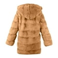 thumbnail image 5 of Fjofpr Winter Coats for Women Sale Faux Fur Coats for Women with Hoodies Women Winter Warm Faux Coat Warm Furry Faux Jacket Long Sleeve Hooded Outerwear, 5 of 5