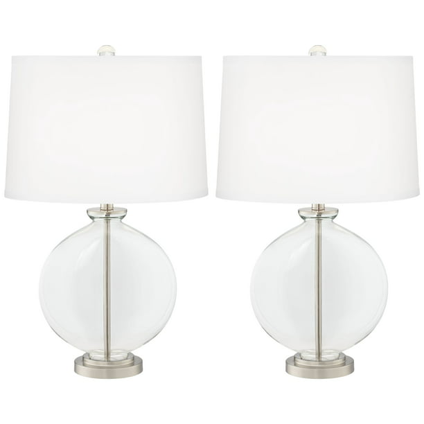 Plus Clear Glass Fillable Carrie Table, Fillable Glass Table Lamps