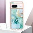 thumbnail image 4 of Feishell Marble Texture Design for Google Pixel 8 Case Support Wireless Charging Slim Glossy Shockproof Anti-Scratch Soft & Flexible Protective Phone Case for Women Girls,C, 4 of 6