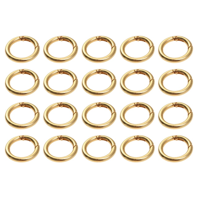 20 Pcs Zinc Alloy Open Jump Rings Split Polished Plated Spring Rings Jewelry Making Findings 4.0x28MM (Golden)