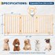 thumbnail image 2 of Yeshouse puerta de seguridad para perros de madera sin pintar, valla plegable independiente para mascotas, ideal para casas, escaleras y puertas, diseño práctico, fácil de mover y usar en interiores, 2 of 7