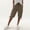 Brown, variant on Women's Elastic Waist Side Pocket Drawstring Cuffed Capri Cargo Pants, Breathable Comfort Trousers for Outdoor Activities Green S