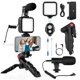 thumbnail image 1 of Kit de vlogs Kalofaye para iPhone y Android con trípode y luz LED, 1 of 7