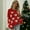 Red, variant on Womens Ugly Christmas Sweater Funny Santa Funny Xmas Holiday Party Knitted Pullover
