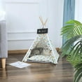 thumbnail image 5 of Armarkat Cat Bed, Teepee Style - White & Black Paw Print, 5 of 6