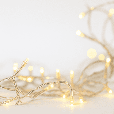 Elegani 10 LED Clear Cable String Lights – 3ft Mini Fairy Lights with Clear Wire, Warm White Indoor Decorative Lighting for Crafts, Bedroom, and Holiday Decor-Warm White