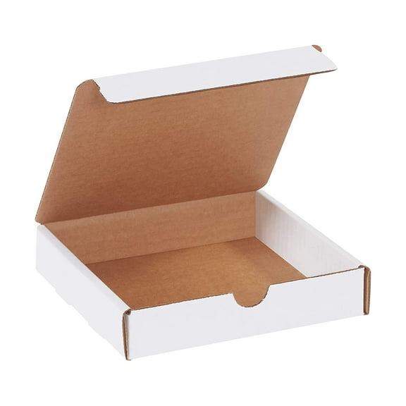 BOX USA Small Shipping Boxes 6"L x 6"W x 1.25"H, 50-Pack | Cardboard Box Crush-Proof Carton for Mailing, Storing, Package, Gifts, Crafts, Business or Home, White