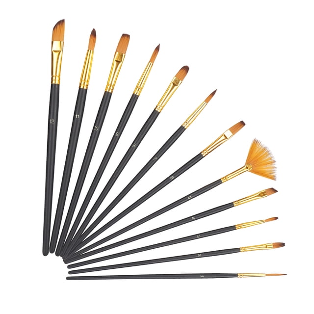 Juego de 12 Pinceles para Pintar Jadeshay