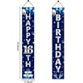 thumbnail image 2 of Blue Silver 16th Birthday Door Banner Decorations, Happy 16 Birthday Party Porch Sign Supplies for Boys, Sweet 16 Year Old Birthday Party Supplies, 2 of 10